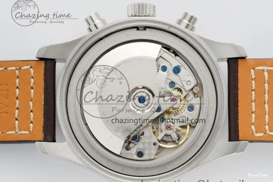 MIROTIME 0520 Pilot Chrono SS AZF 1:1 Best Edition Blue Dial on Brown Leather Strap A TimelessDesign 7060